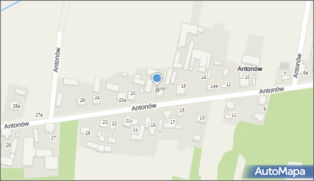 Antonów, Antonów, 18, mapa Antonów