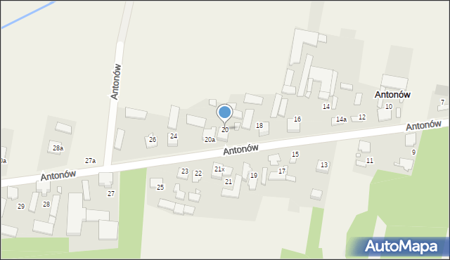 Antonów, Antonów, 20, mapa Antonów