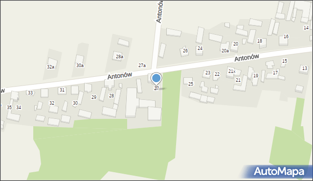 Antonów, Antonów, 27, mapa Antonów