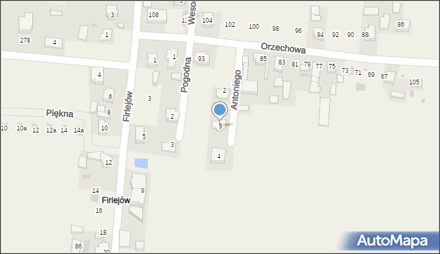 Baranówka, Antoniego, 3, mapa Baranówka