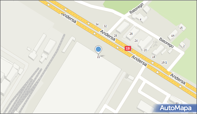 Białystok, Andersa Władysława, gen., 11, mapa Białegostoku