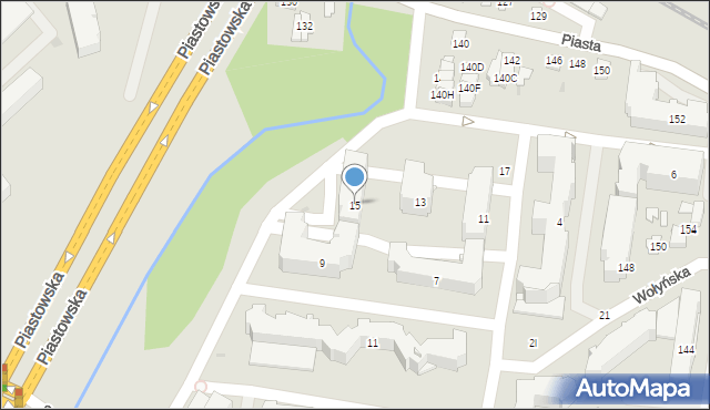 Białystok, Andrukiewicza Stanisława, ks., 15, mapa Białegostoku