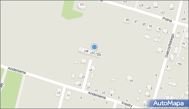 Biłgoraj, Andersena Hansa Christiana, 16b, mapa Biłgoraj