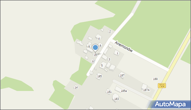 Bogatki, Anemonów, 10, mapa Bogatki