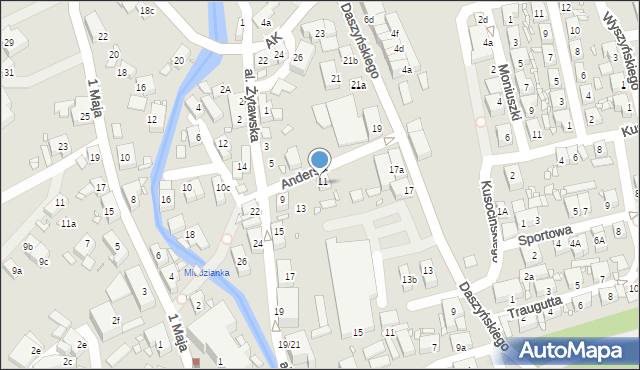 Bogatynia, Andersa Władysława, gen., 11, mapa Bogatynia