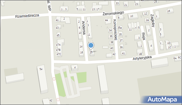 Bolesławiec, Andersa Władysława, gen., 15, mapa Bolesławca