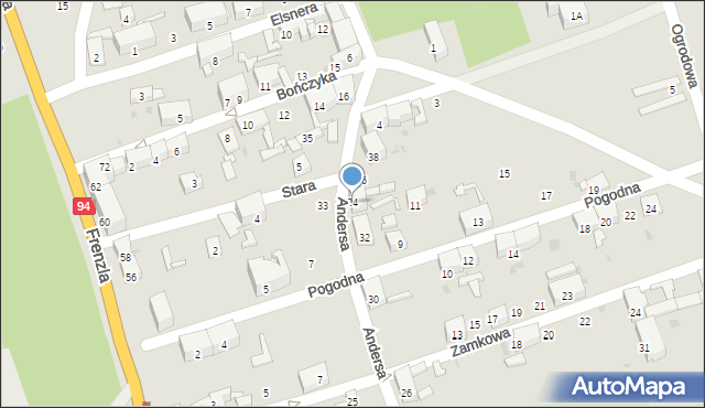 Bytom, Andersa Władysława, gen., 34, mapa Bytomia