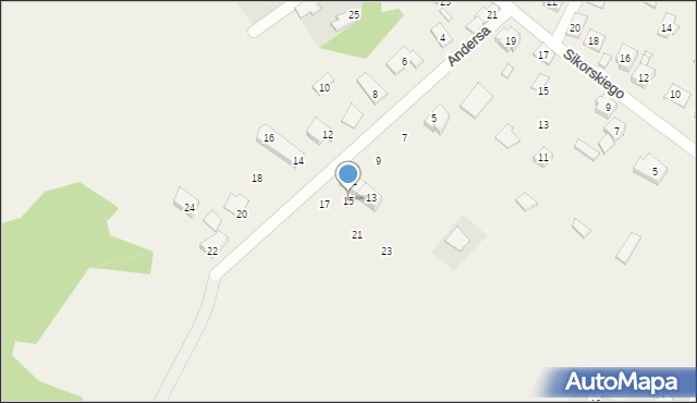 Cegielnia, Andersa Władysława, gen., 15, mapa Cegielnia