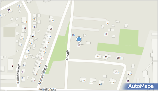 Chełm, Antonin, 13, mapa Chełma