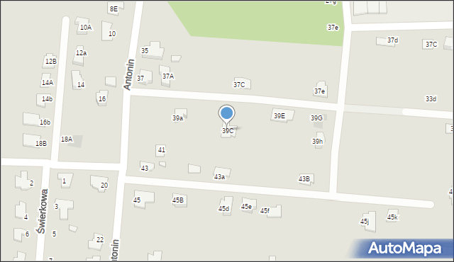 Chełm, Antonin, 39C, mapa Chełma