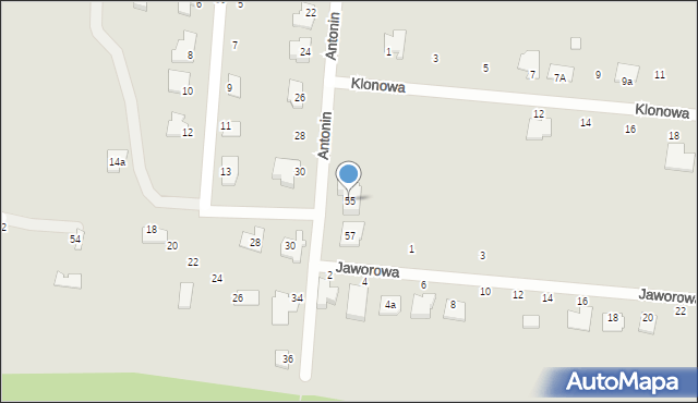 Chełm, Antonin, 55, mapa Chełma