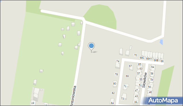 Chorzów, Antoniowska, 142, mapa Chorzów