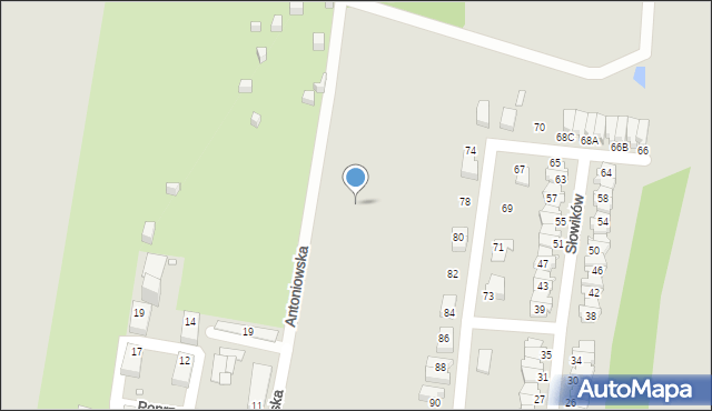 Chorzów, Antoniowska, 80, mapa Chorzów