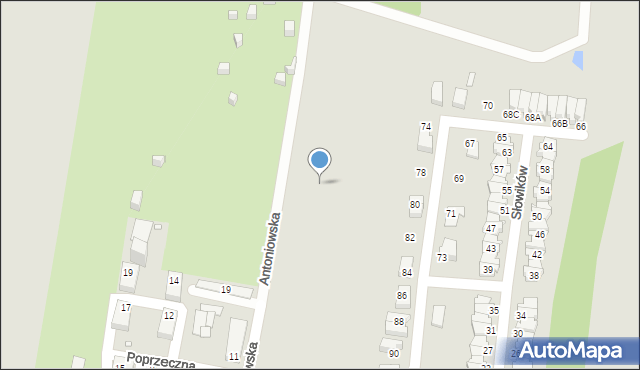 Chorzów, Antoniowska, 82, mapa Chorzów