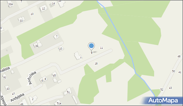 Chylice, Andyjska, 9, mapa Chylice