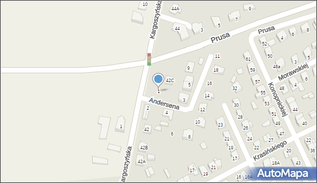 Ciechanów, Andersena Jana Christiana, 1, mapa Ciechanów