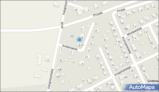 Ciechanów, Andersena Jana Christiana, 3, mapa Ciechanów