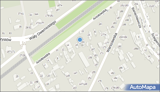 Częstochowa, Aniołowska, 18, mapa Częstochowy