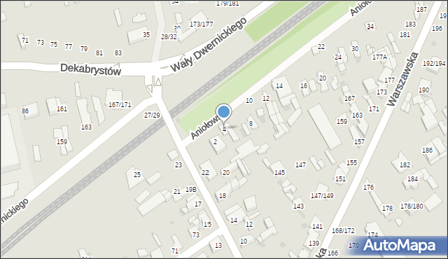 Częstochowa, Aniołowska, 4, mapa Częstochowy