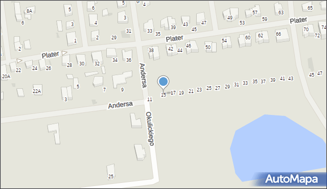 Darłowo, Andersa Władysława, gen., 15, mapa Darłowo