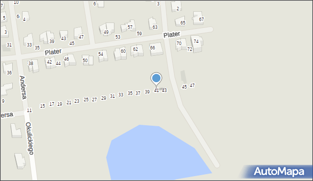 Darłowo, Andersa Władysława, gen., 41, mapa Darłowo