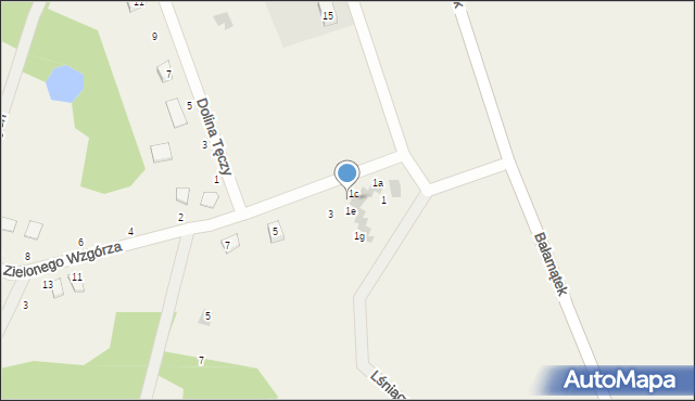 Dębina, Ani z Zielonego Wzgórza, 1d, mapa Dębina