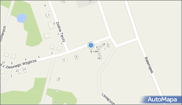 Dębina, Ani z Zielonego Wzgórza, 3, mapa Dębina
