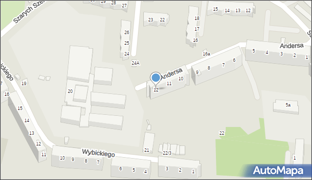 Elbląg, Andersa Władysława, gen., 12, mapa Elbląga