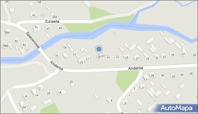 Garwolin, Andersa Władysława, gen., 19, mapa Garwolin