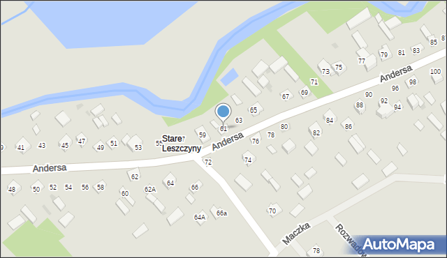 Garwolin, Andersa Władysława, gen., 61, mapa Garwolin