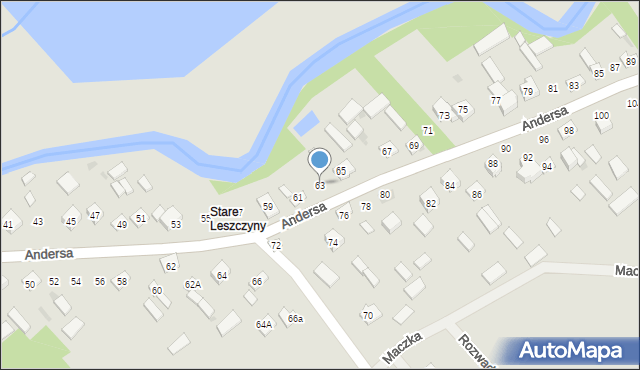 Garwolin, Andersa Władysława, gen., 63, mapa Garwolin