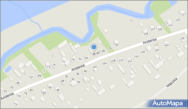 Garwolin, Andersa Władysława, gen., 85, mapa Garwolin