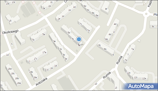 Gdańsk, Antczaka Antoniego, 5a, mapa Gdańska