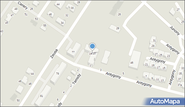 Gdańsk, Antygony, 1a/10, mapa Gdańska