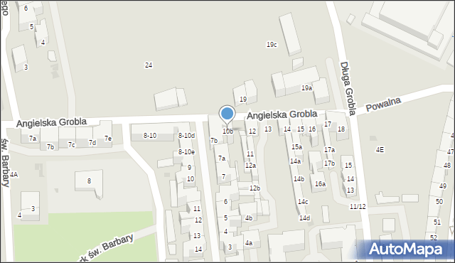 Gdańsk, Angielska Grobla, 10b, mapa Gdańska