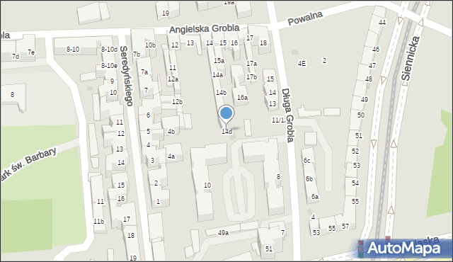 Gdańsk, Angielska Grobla, 14d, mapa Gdańska