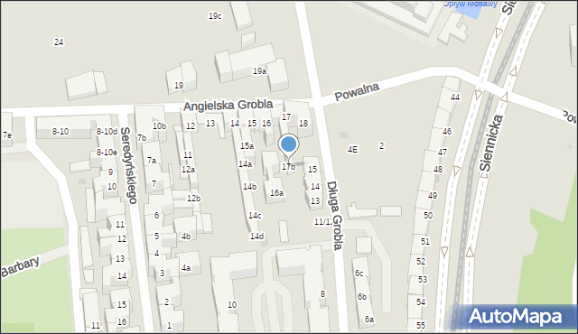 Gdańsk, Angielska Grobla, 17b, mapa Gdańska