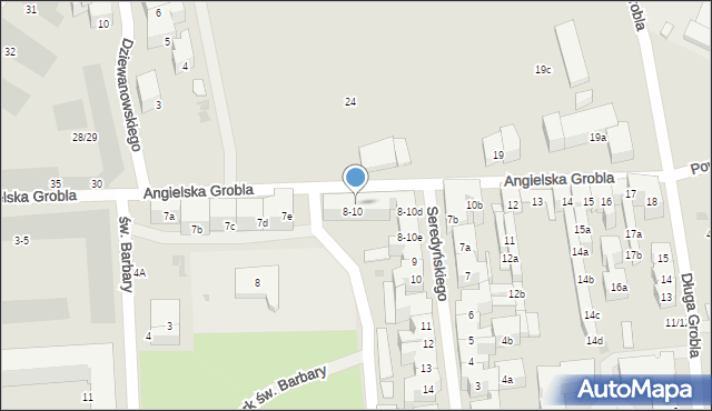 Gdańsk, Angielska Grobla, 8/10B, mapa Gdańska