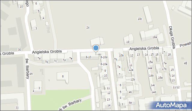 Gdańsk, Angielska Grobla, 8/10C, mapa Gdańska