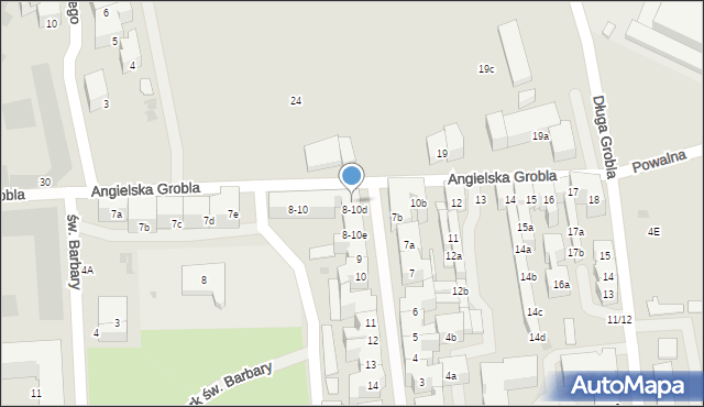 Gdańsk, Angielska Grobla, 8/10D, mapa Gdańska