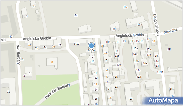 Gdańsk, Angielska Grobla, 8/10E, mapa Gdańska