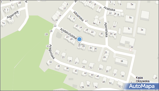 Gdynia, Andaluzyjska, 22, mapa Gdyni