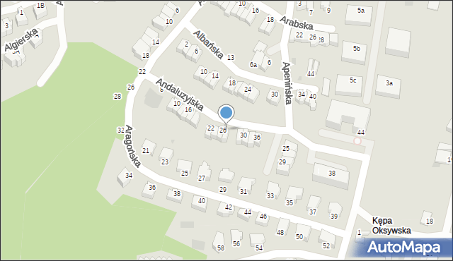 Gdynia, Andaluzyjska, 28, mapa Gdyni