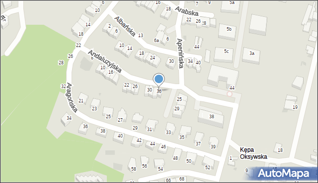 Gdynia, Andaluzyjska, 36, mapa Gdyni