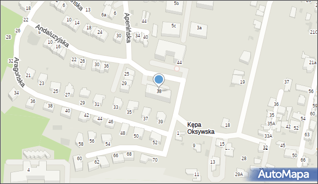 Gdynia, Andaluzyjska, 38, mapa Gdyni