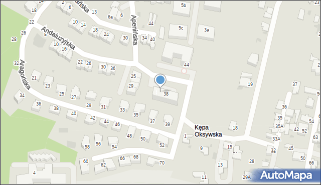 Gdynia, Andaluzyjska, 38a, mapa Gdyni