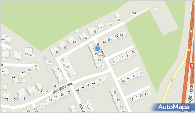 Gdynia, Anyżowa, 43, mapa Gdyni