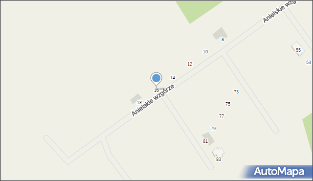 Gietrzwałd, Anielskie Wzgórze, 16, mapa Gietrzwałd