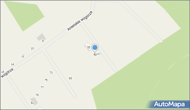 Gietrzwałd, Anielskie Wzgórze, 53, mapa Gietrzwałd