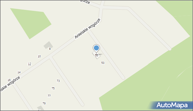 Gietrzwałd, Anielskie Wzgórze, 55, mapa Gietrzwałd